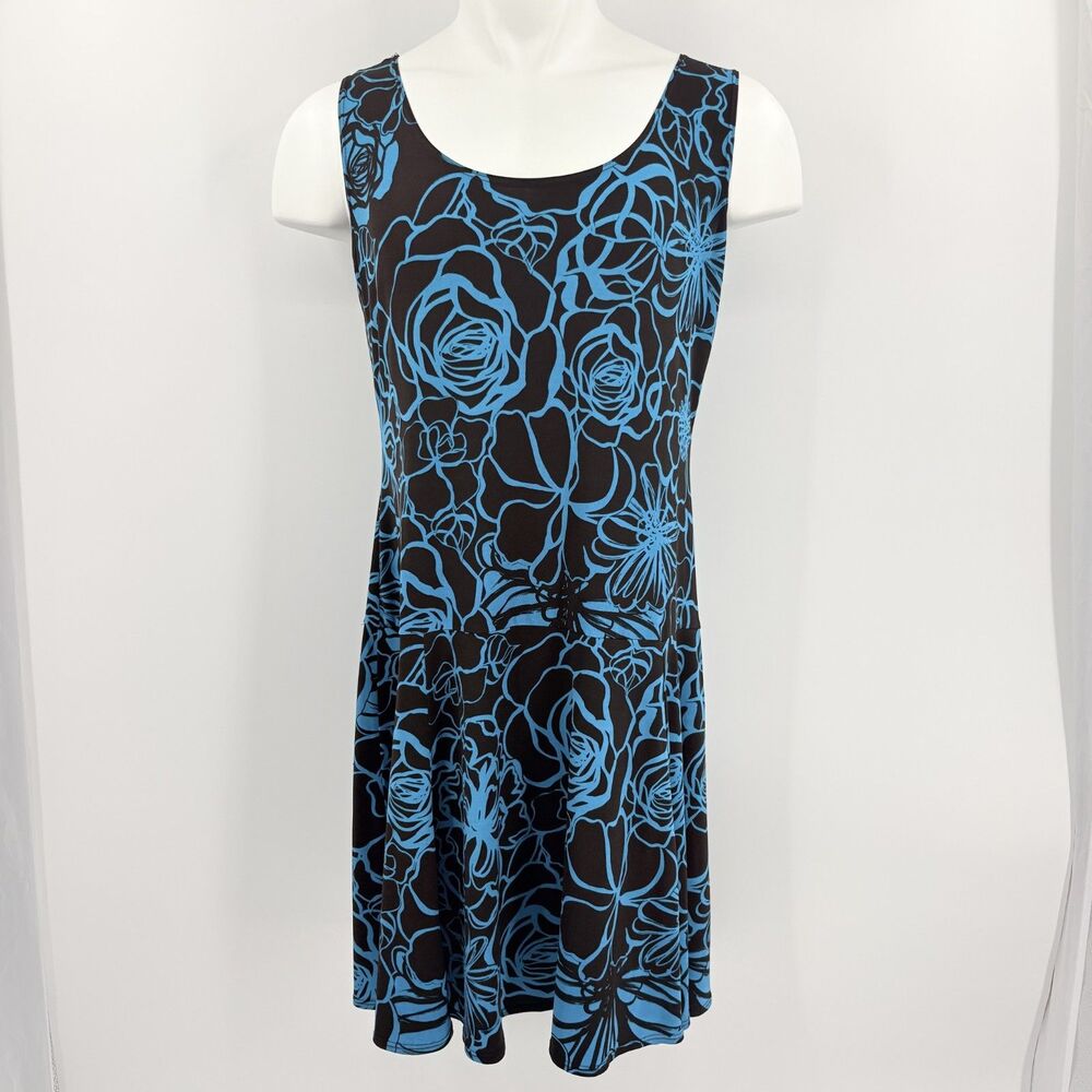 Chicos Dried Fleur Bliss Basque Dress 2 Artsy Summer Travel Vacation Cruise Boho